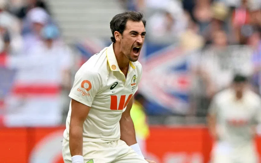 Mitchell Starc produced a sensational performance against England [Source: AFP]